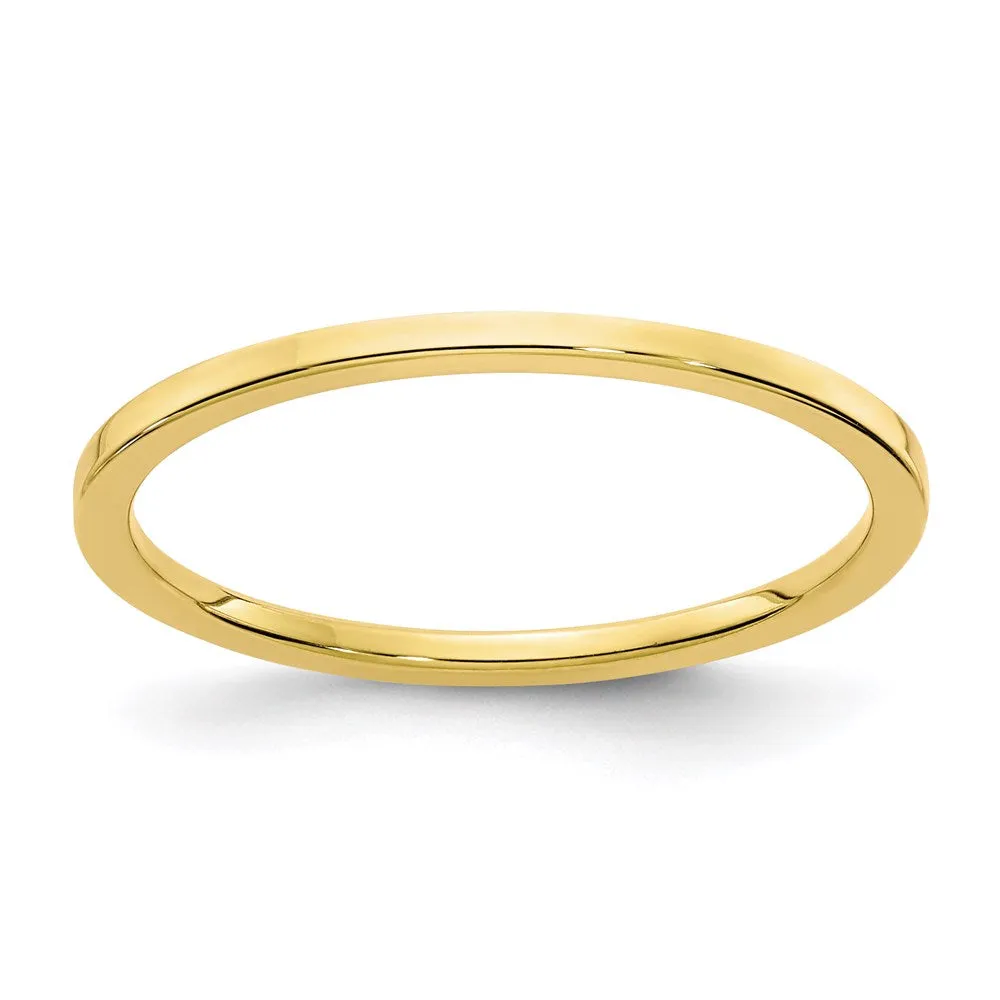 10K Gold 1.2mm Flat Stackable Band  | 1STK16-120Y