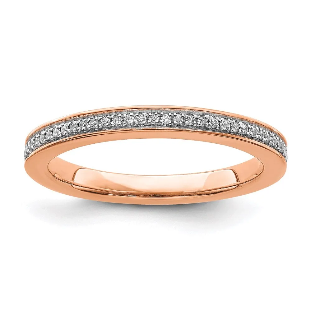 14k Rose Gold Stackable Expressions Diamond Ring | SK2105