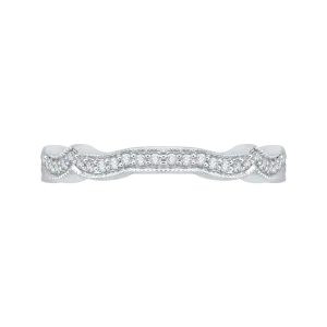 14K White Gold Round Diamond Wedding band