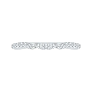 14K White Gold Round Diamond Wedding Band