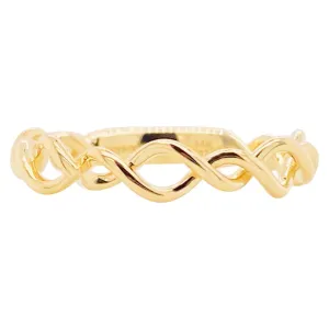 14K Yellow Gold Twisted Stackable Band