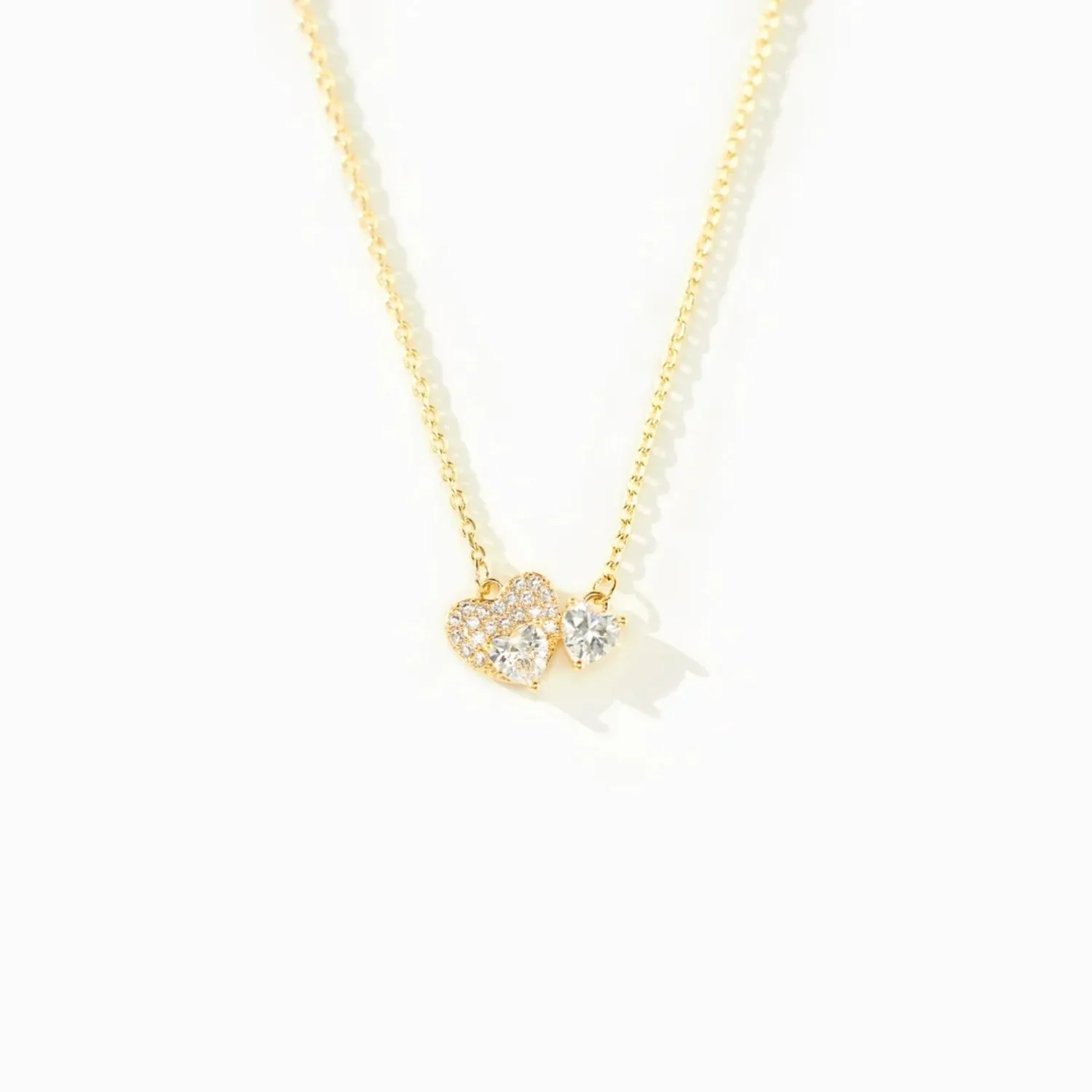 18K Gold-Plated 925 Sterling Silver Zircon Heart Necklace