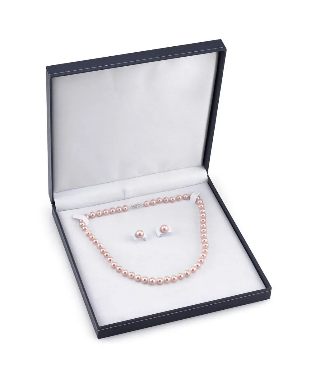 7.0-7.5mm Pink Freshwater Pearl Necklace & Earrings