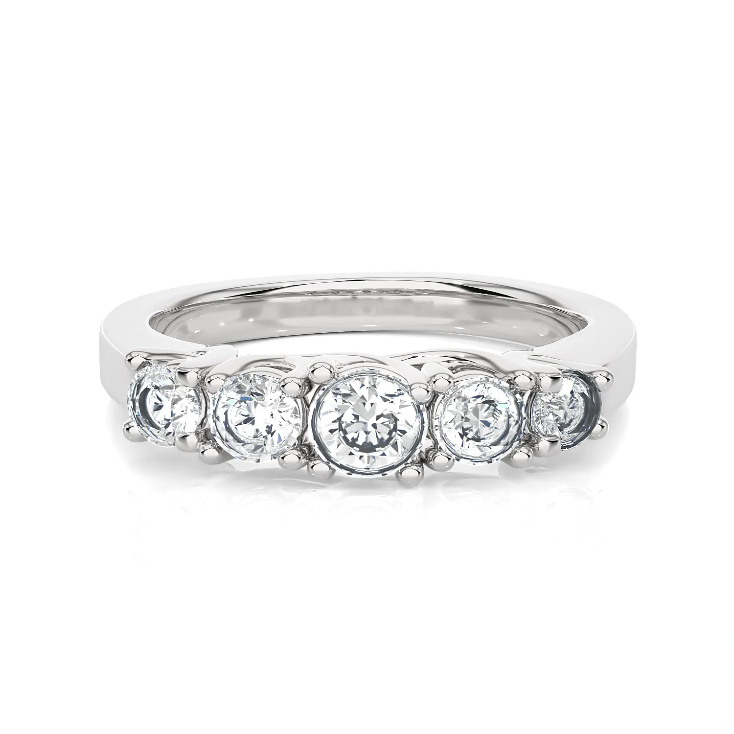 7/8 ctw Round Lab Grown Diamond Anniversary Ring