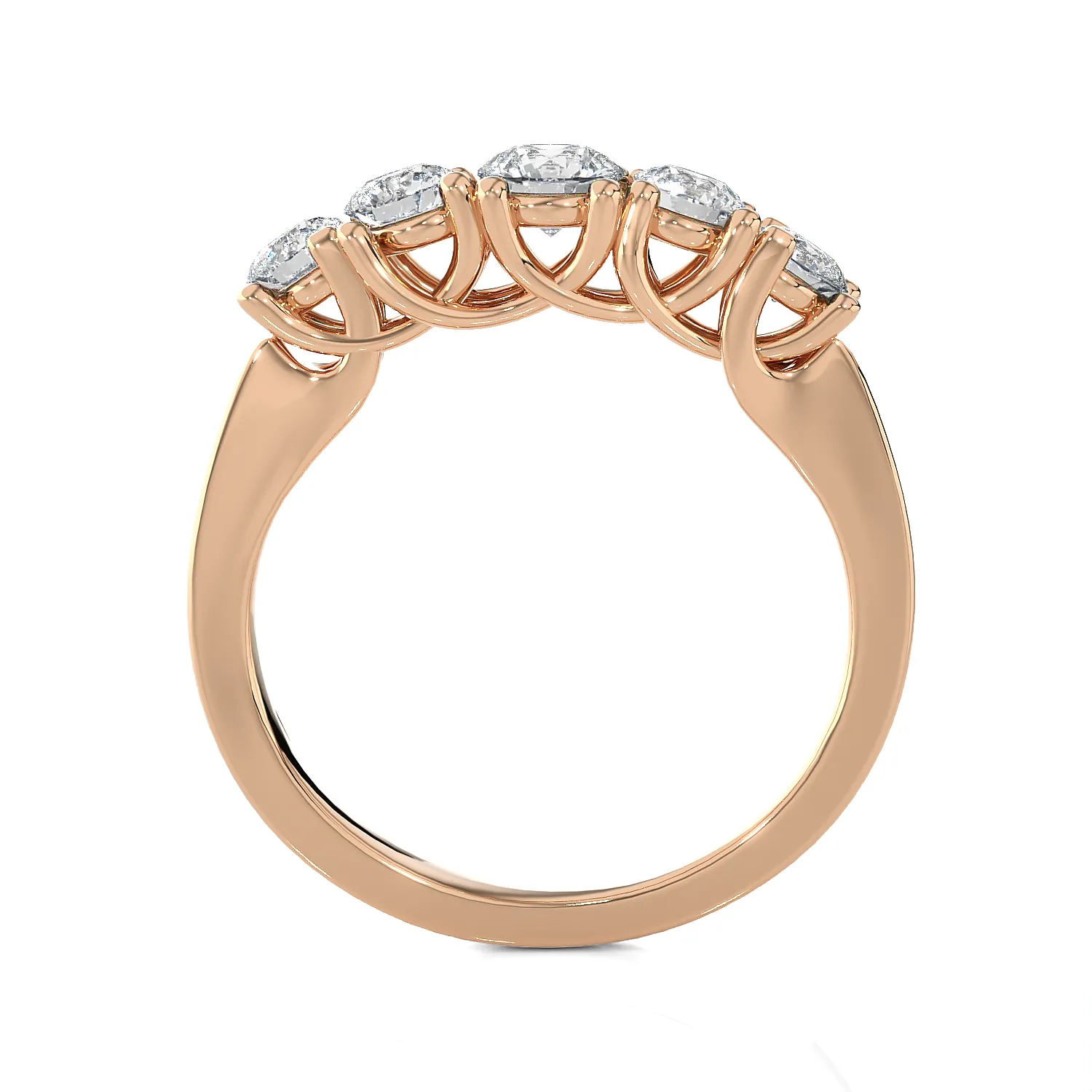 7/8 ctw Round Lab Grown Diamond Anniversary Ring