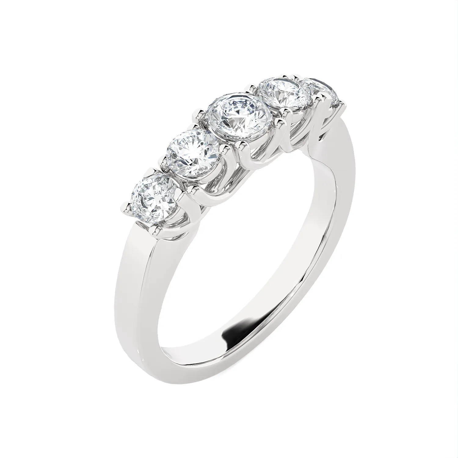 7/8 ctw Round Lab Grown Diamond Anniversary Ring