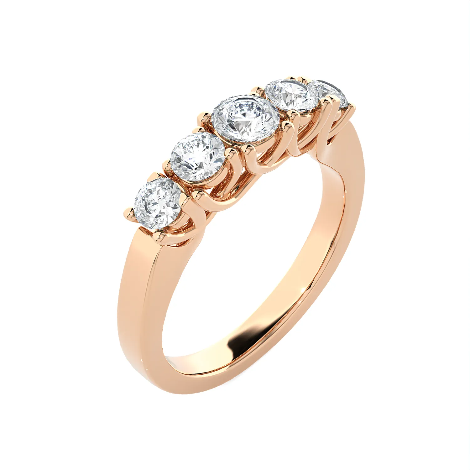 7/8 ctw Round Lab Grown Diamond Anniversary Ring