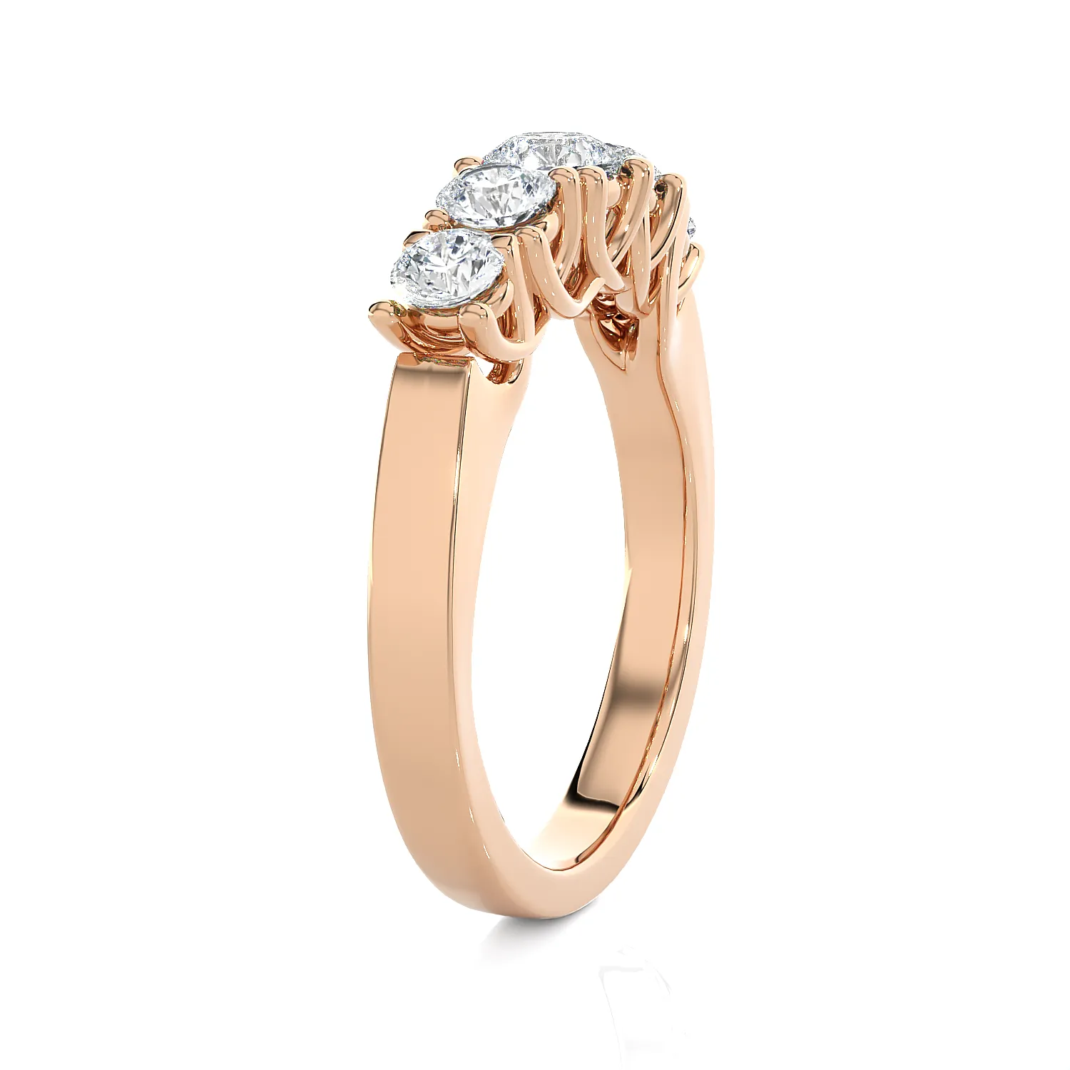 7/8 ctw Round Lab Grown Diamond Anniversary Ring