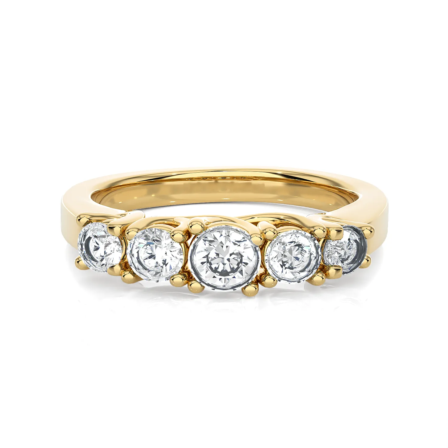 7/8 ctw Round Lab Grown Diamond Anniversary Ring