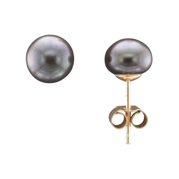 9ct 7mm Black Freshwater Pearl