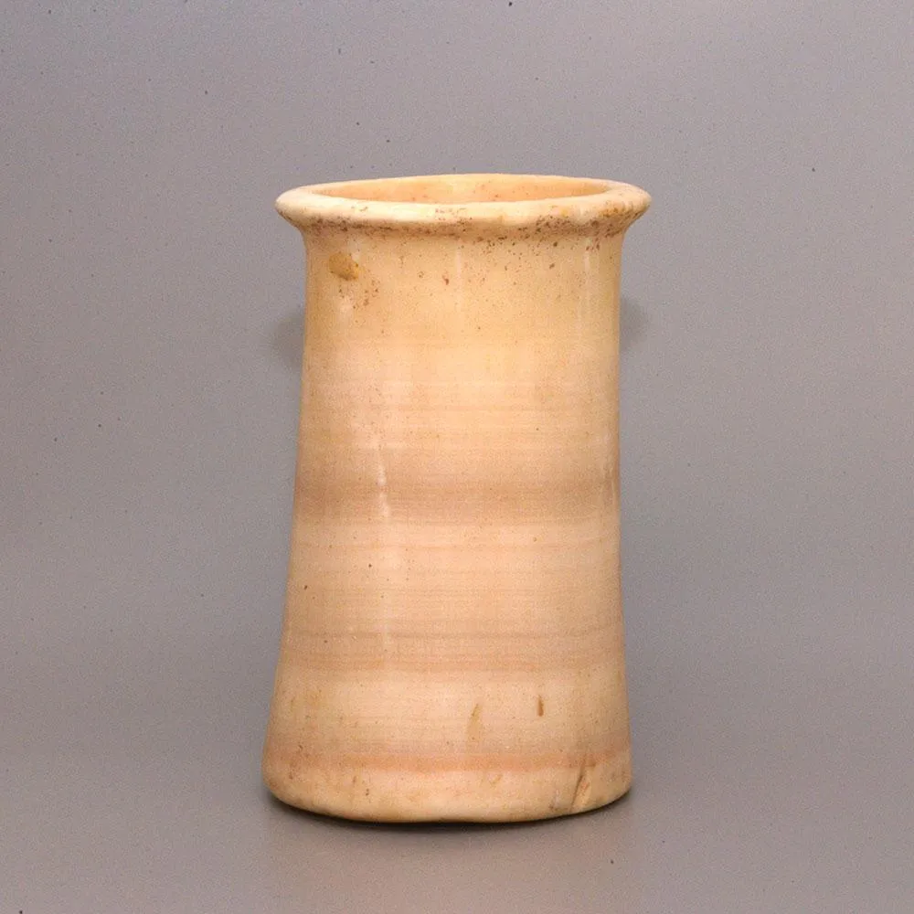 A Sumerian Calcite Cylinder Vessel,  ca. 2100-1600 BCE