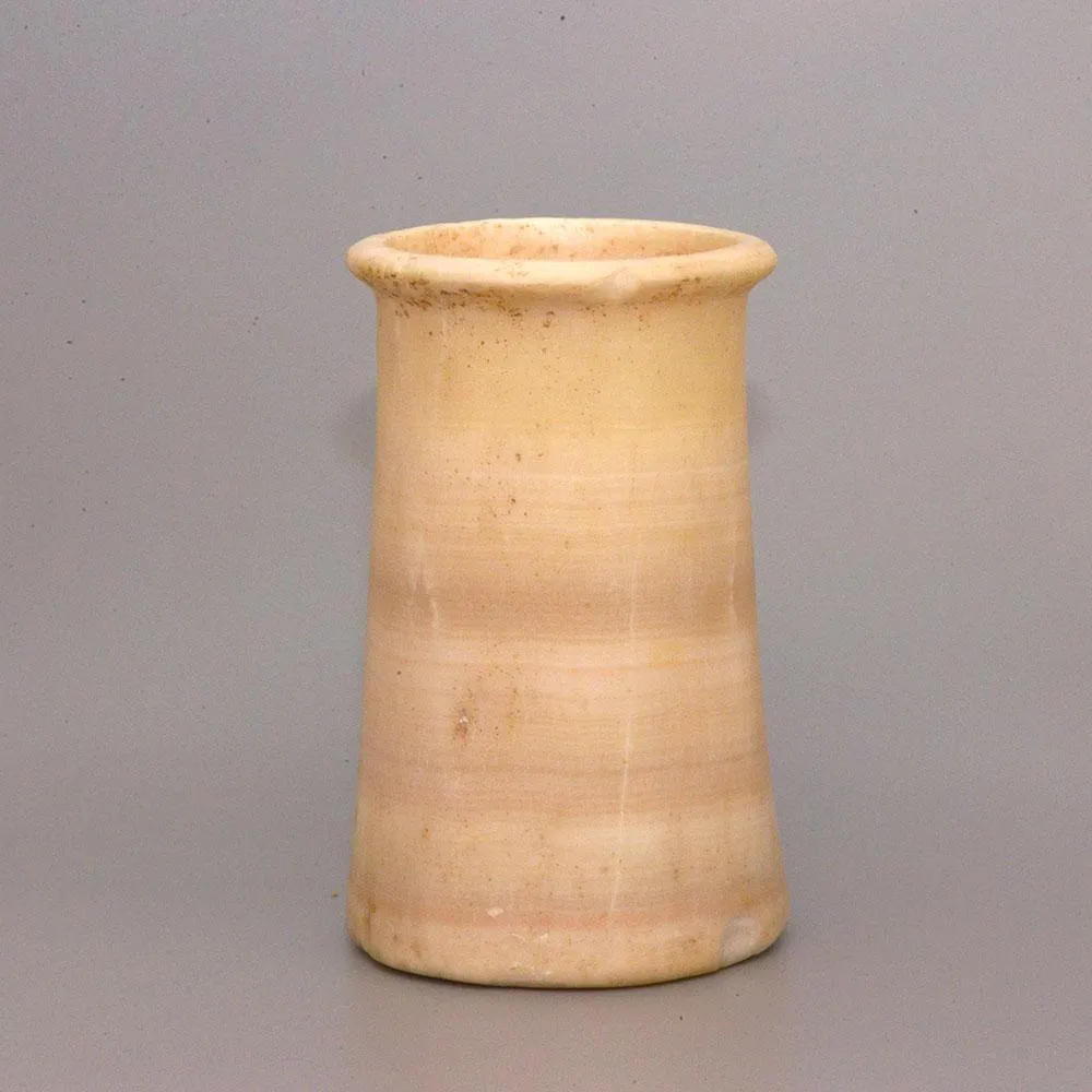 A Sumerian Calcite Cylinder Vessel,  ca. 2100-1600 BCE