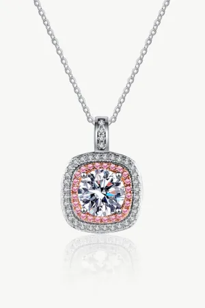 Adored Moissanite Geometric Pendant Necklace