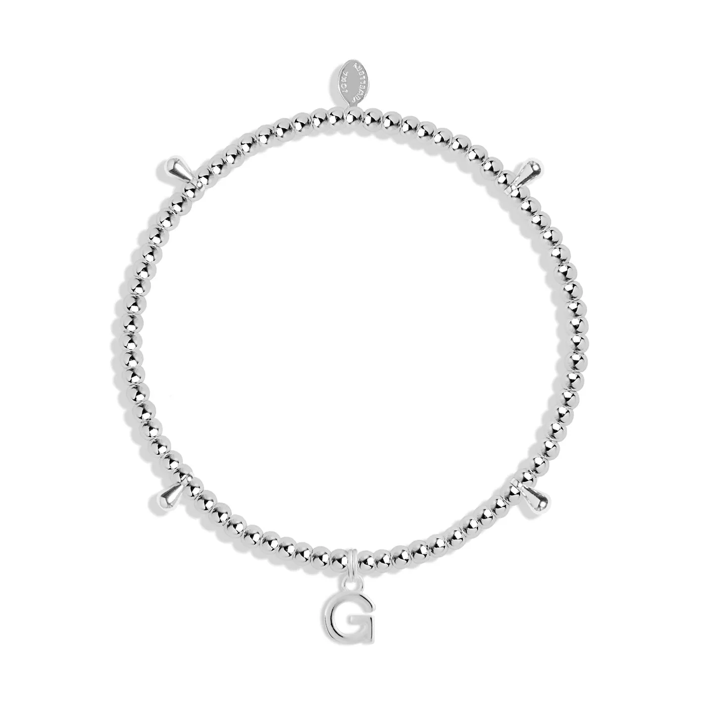 Alphabet A Little G Silver Plated Bracelet 7748