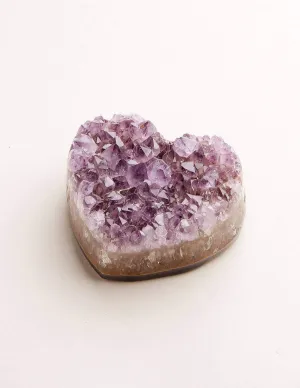 Amethyst Crystal Heart - One of a Kind