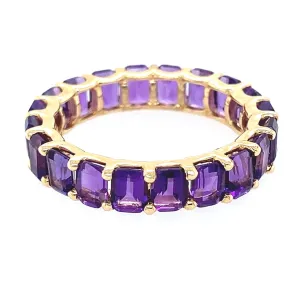 Amethyst Eternity Band