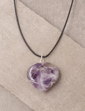 Amethyst Heart Pendant - As-Is-Clearance