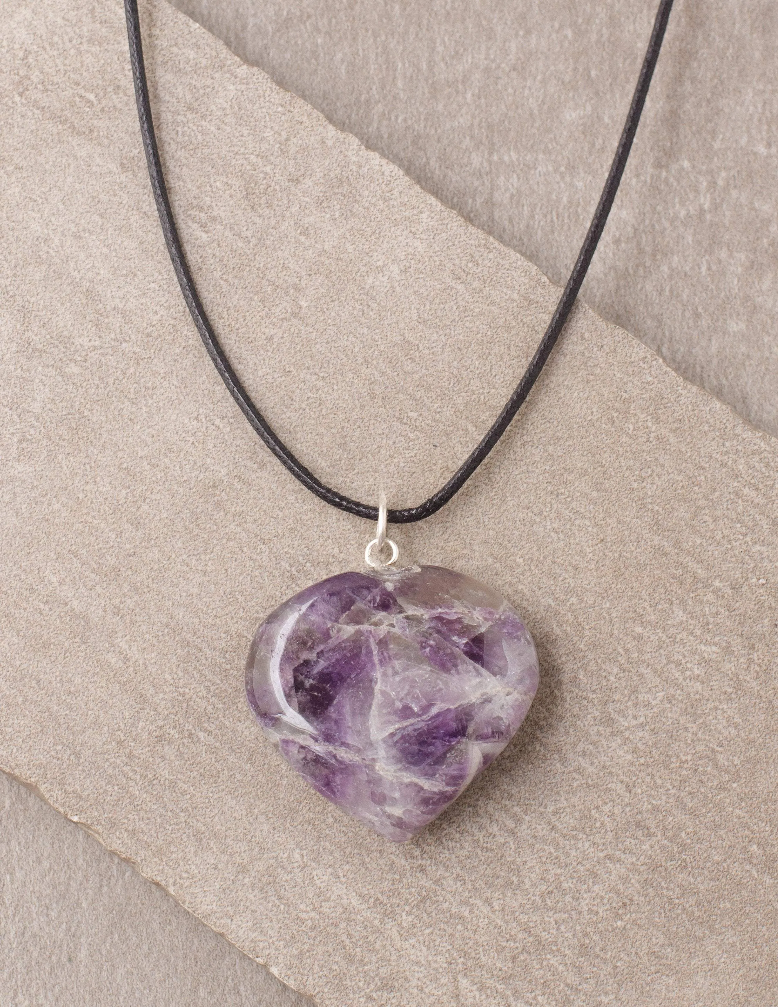 Amethyst Heart Pendant - As-Is-Clearance