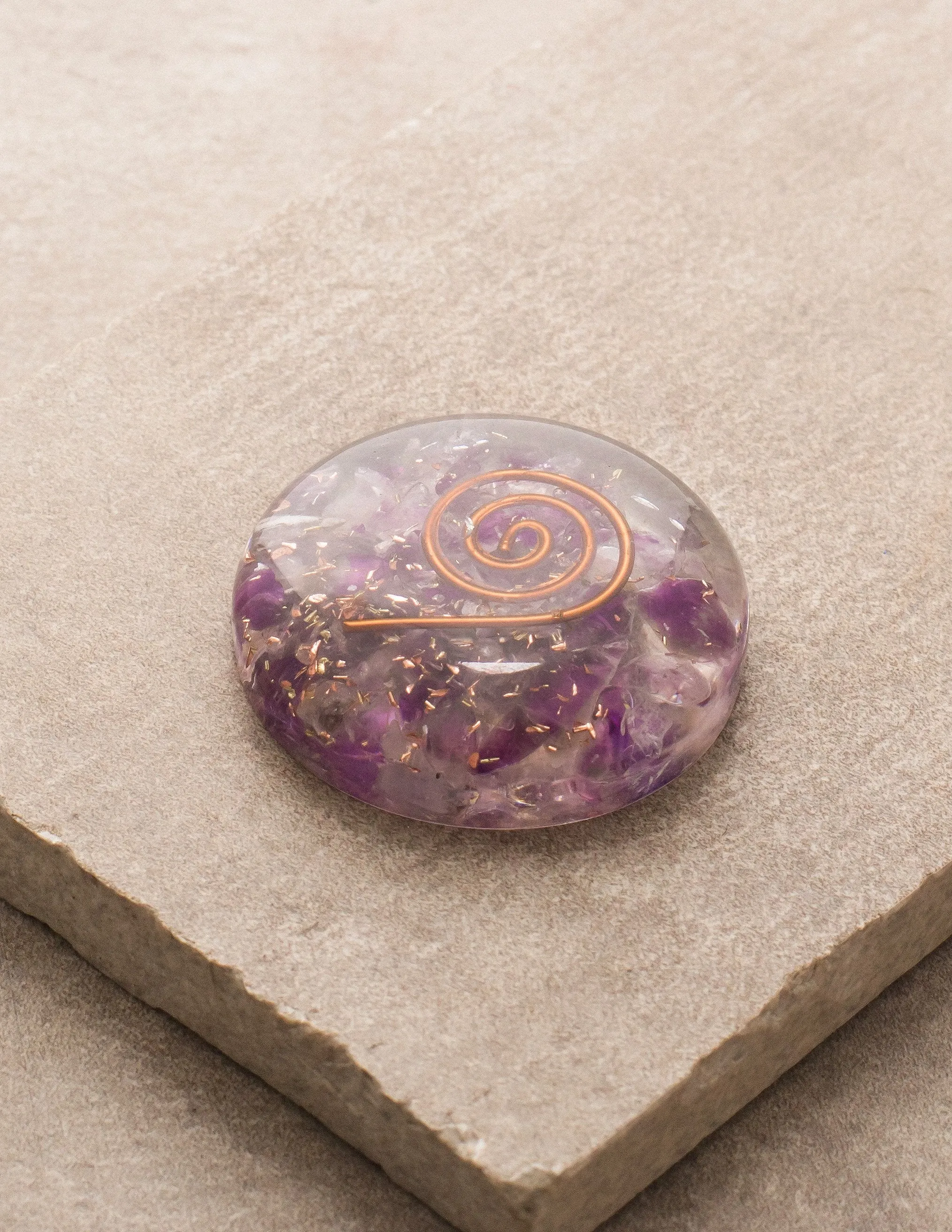 Amethyst Orgone Disc