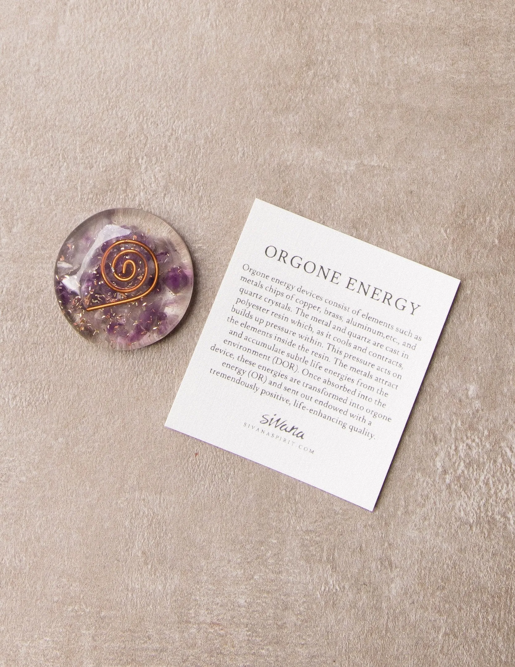 Amethyst Orgone Disc