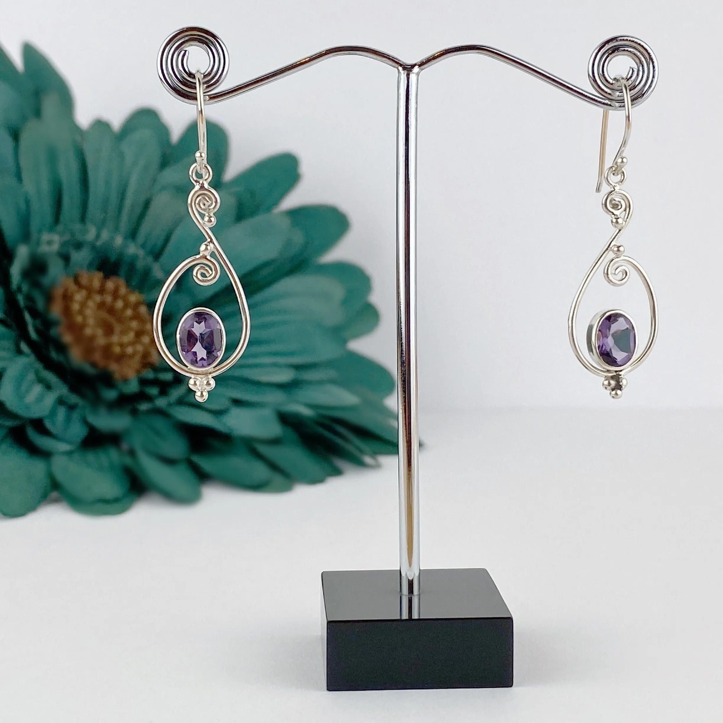 Amethyst Swirl Earrings - VE611AM