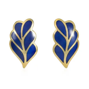 Angela Cummings for Tiffany & Co. lapis and gold leaf earrings