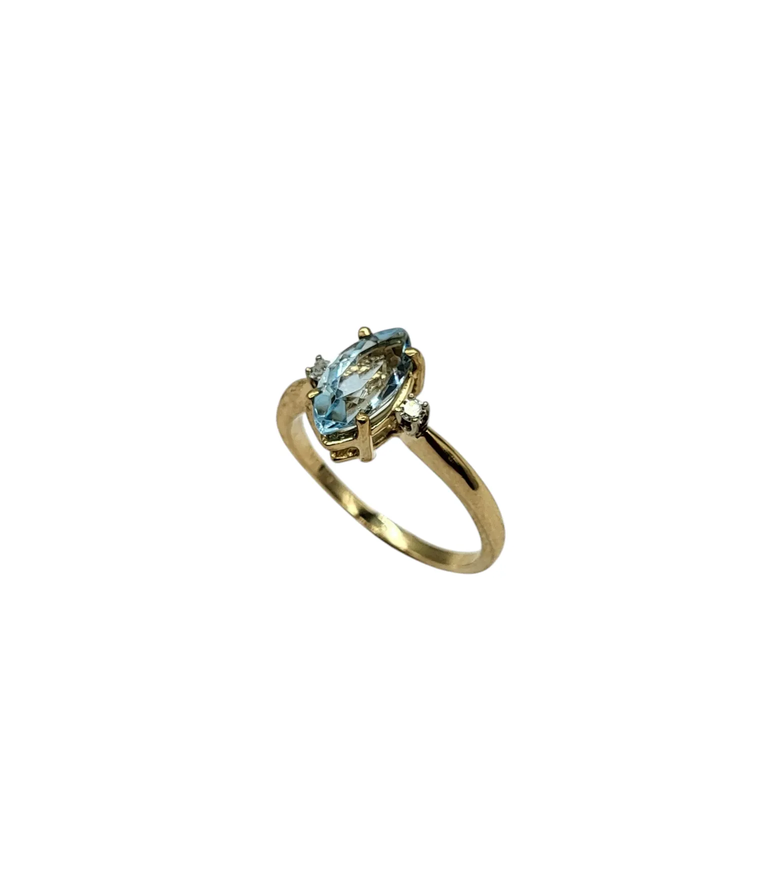 Aquamarine and Diamond Ring