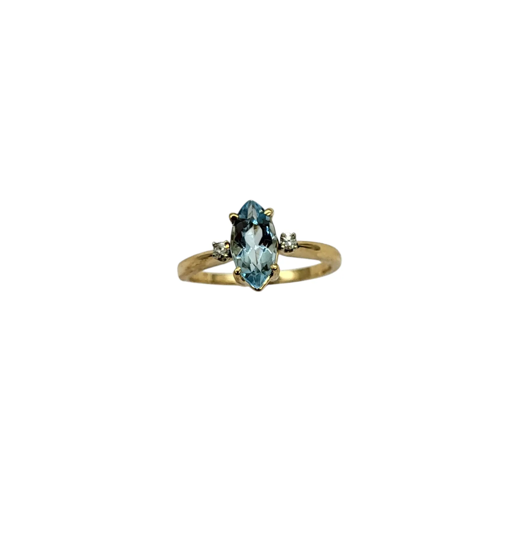 Aquamarine and Diamond Ring