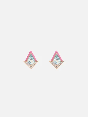 Aquamarine and Diamond Twinkle Studs