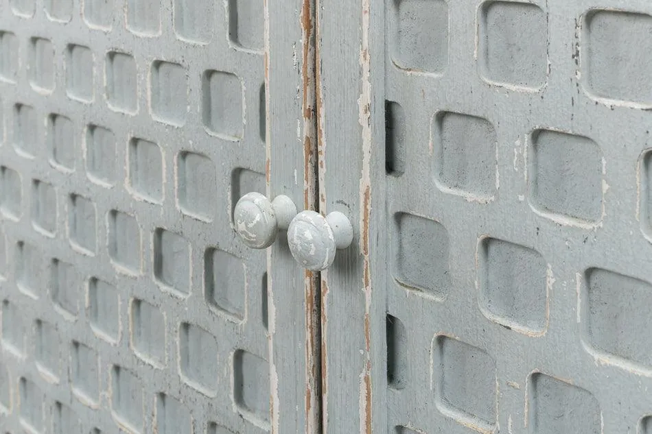 Aquamarine Light Blue Textured Sideboard