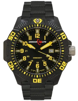 ArmourLite Caliber Series - Yellow Accents - PVD Steel  - Tritium - Date - 200m