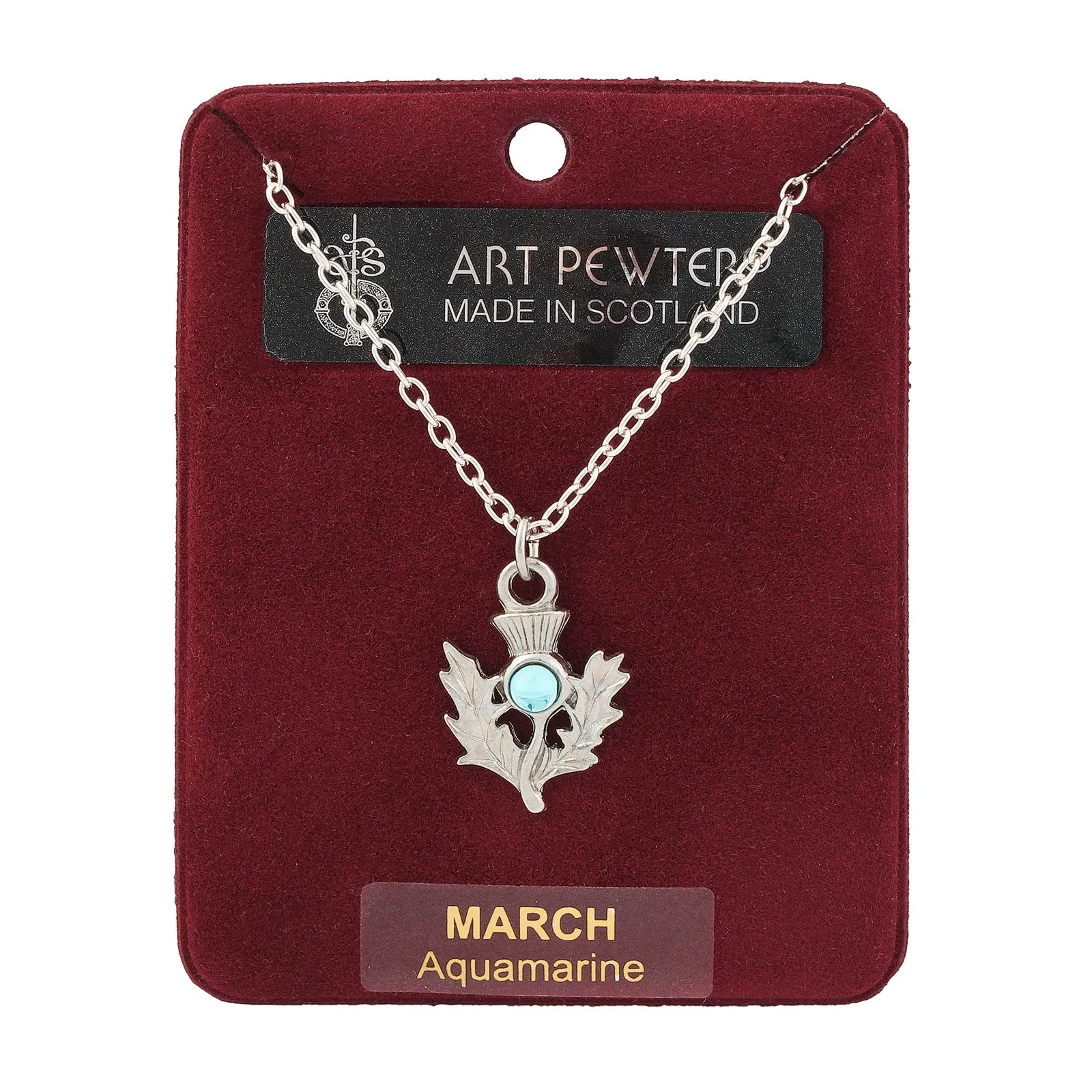 Art Pewter Thistle Pendant March