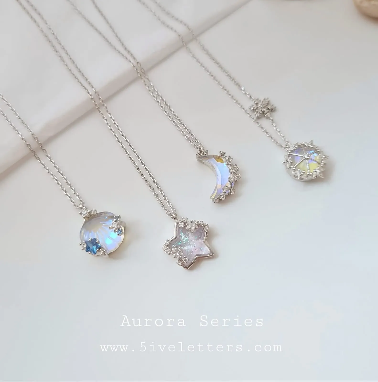 Aurora Snowflake Necklace 925 Silver