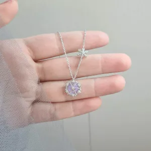 Aurora Snowflake Necklace 925 Silver