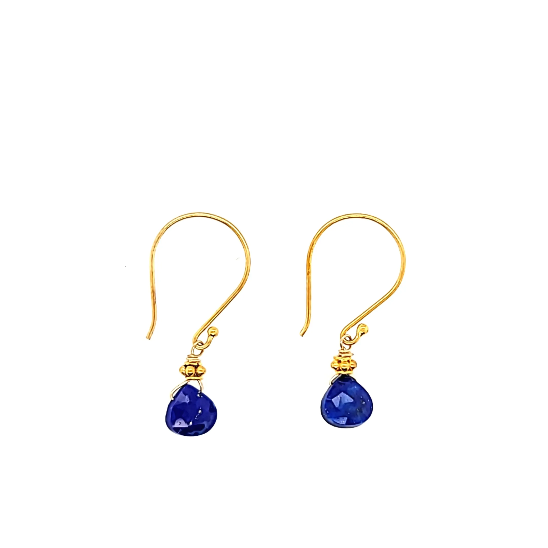 AVF Gold Lapis Drop Earrings (SI2889)