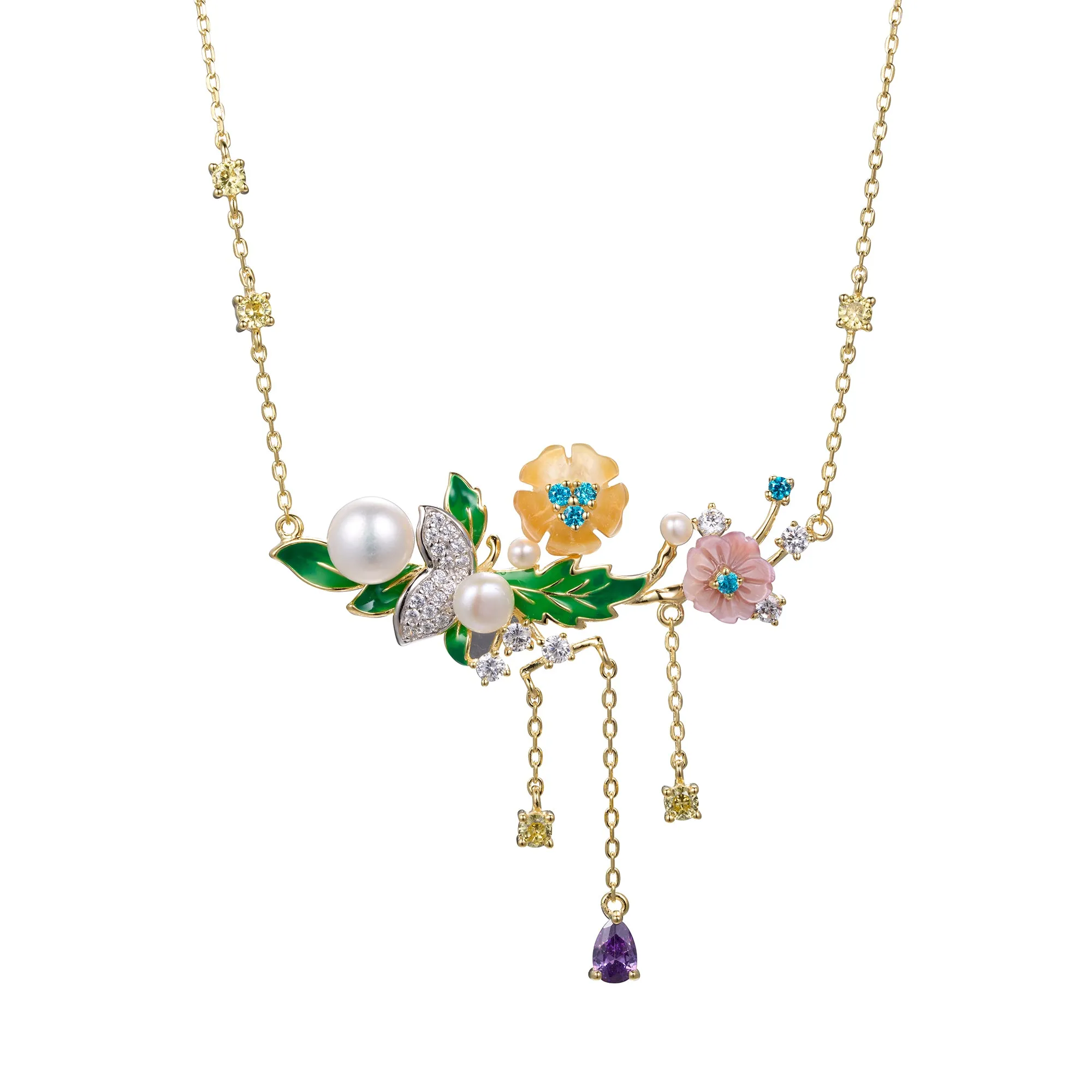 Avian Blooms Necklace