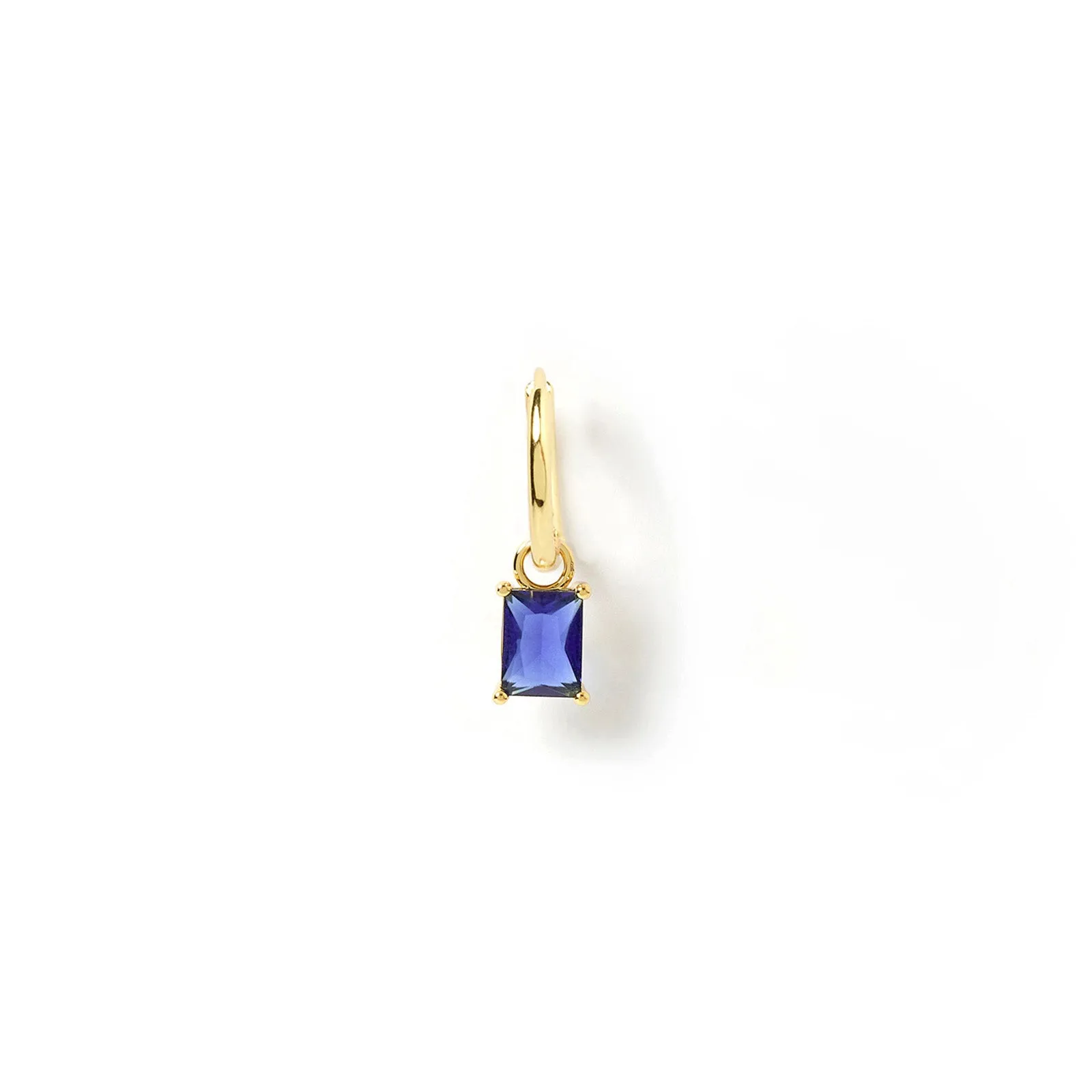 Birthstone Charm Single Stacker Earring