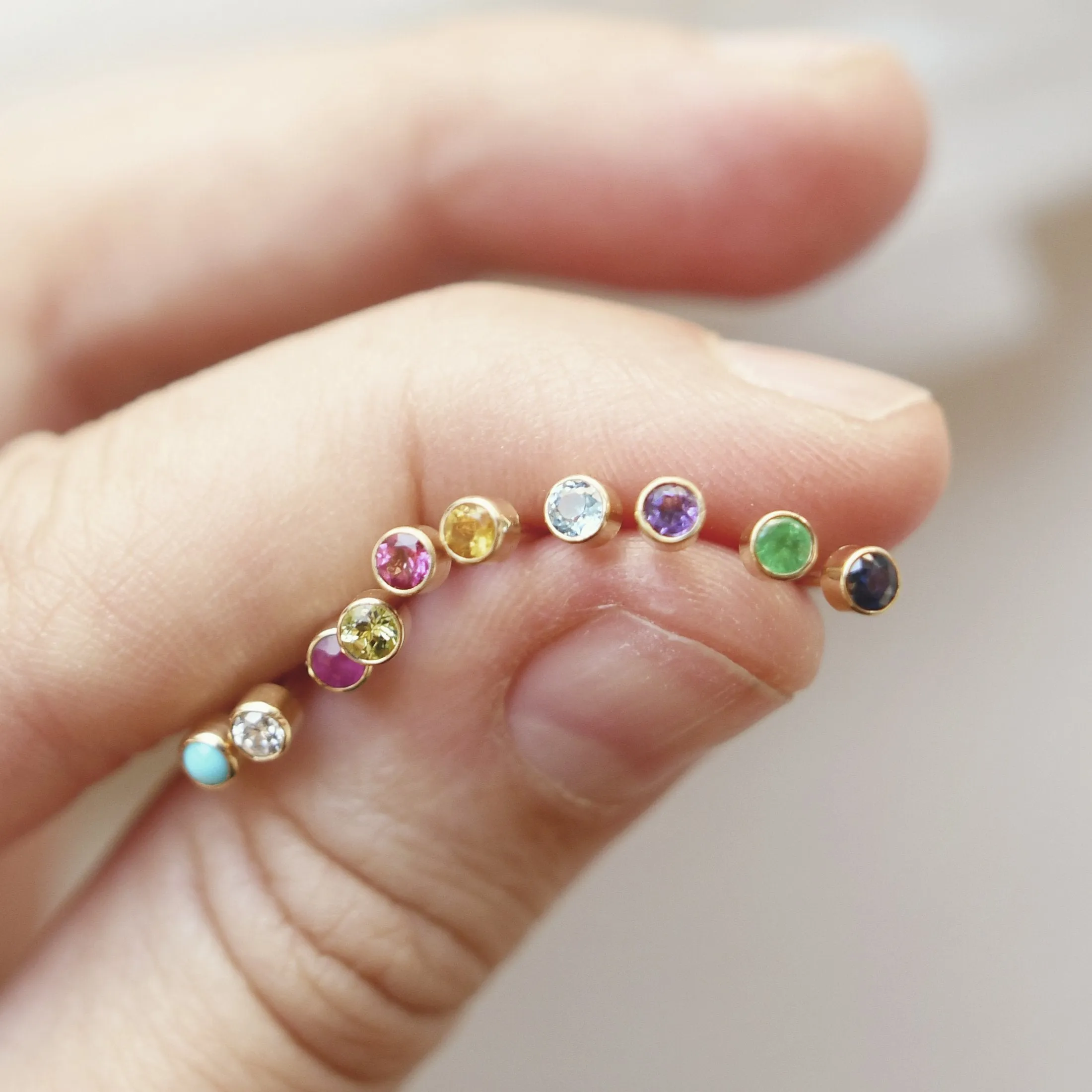 Birthstone Dust Studs