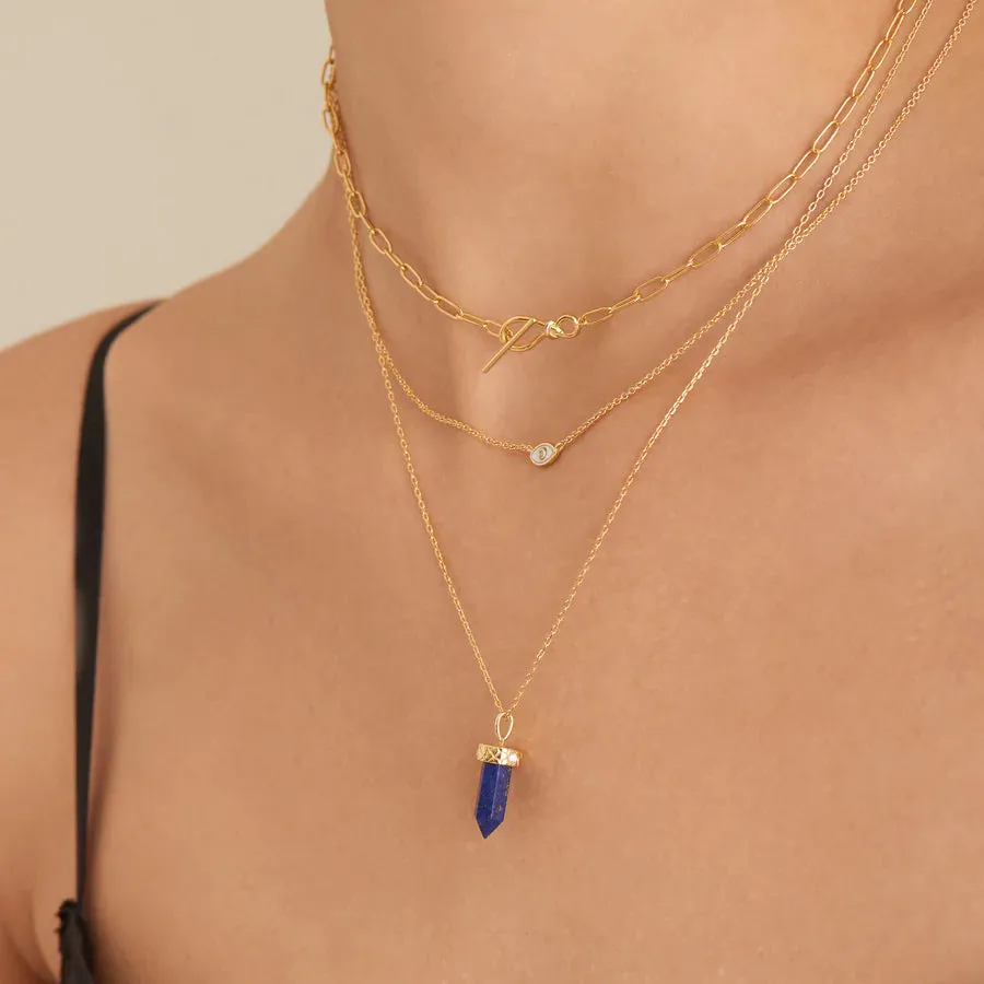 BLUE LAPIS STONE NECKLACE