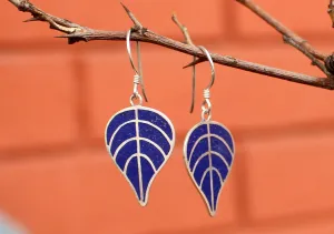 Bodhi Leaf Sterling Silver Drop Earrings