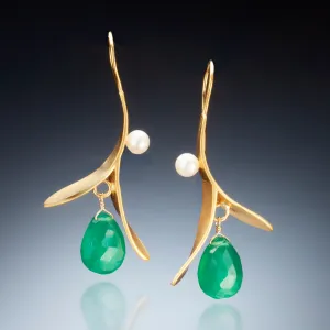 Branch Earring with Drop (gold)