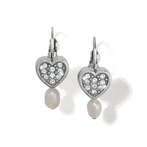 Brighton Meridian Zenith Heart Pearl Leverback Earrings