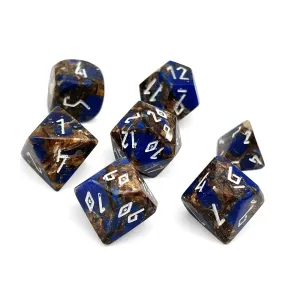 Bronzite Lapis Lazuli - 7 Piece RPG Set TruStone Dice