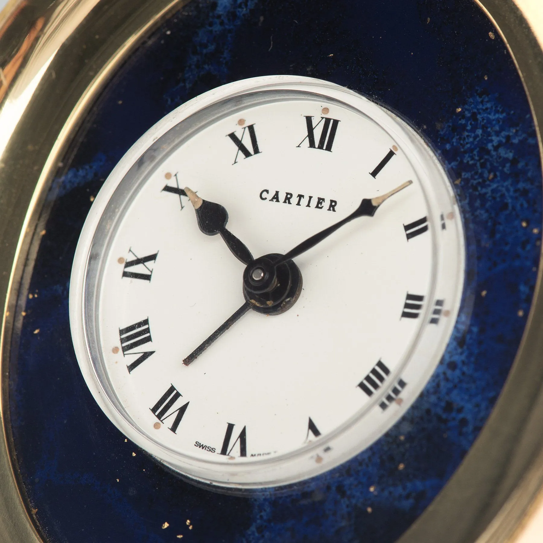 Cartier Roman Dial Enameled Alarm Clock