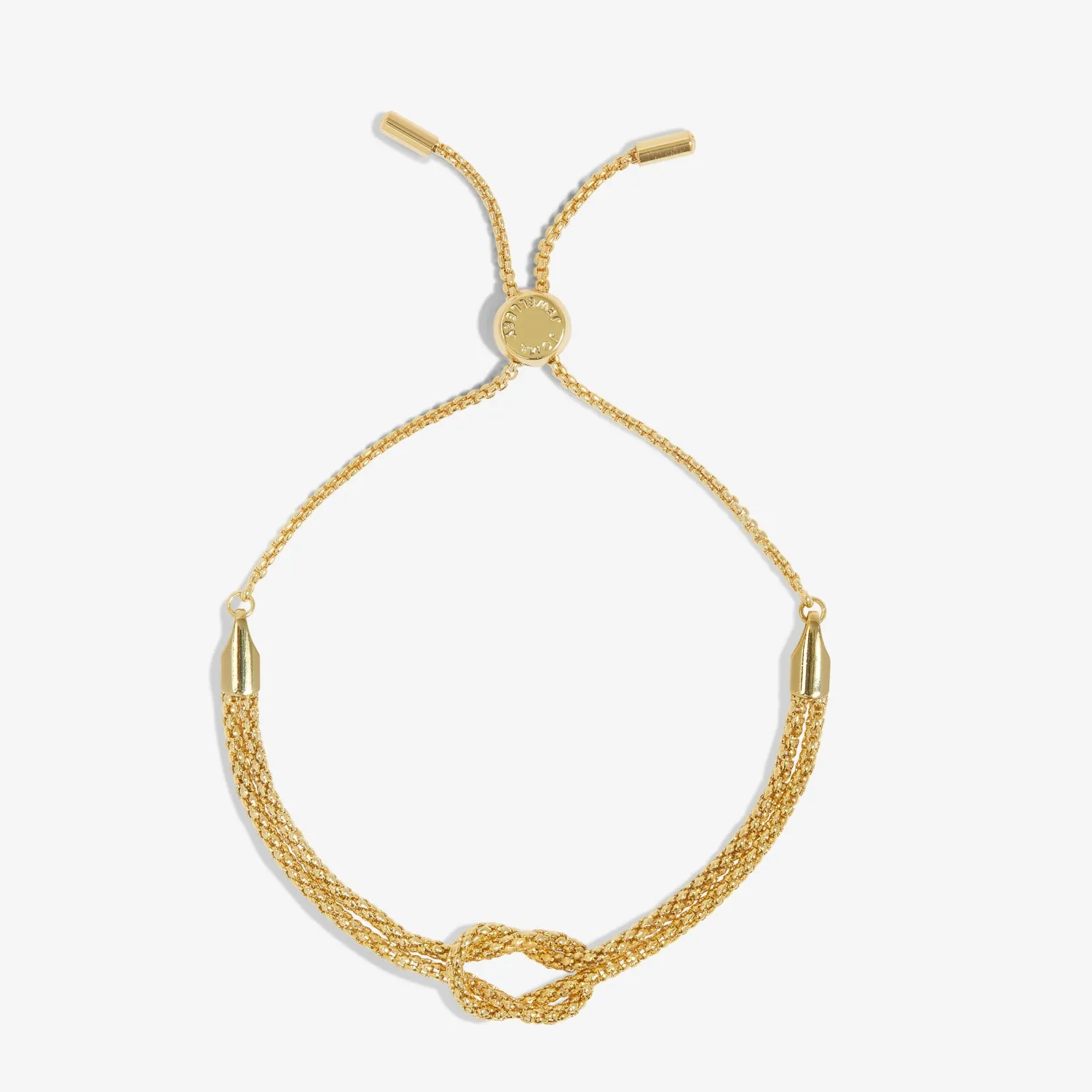 Chain Knot Bar Gold Plated Bracelet 7891