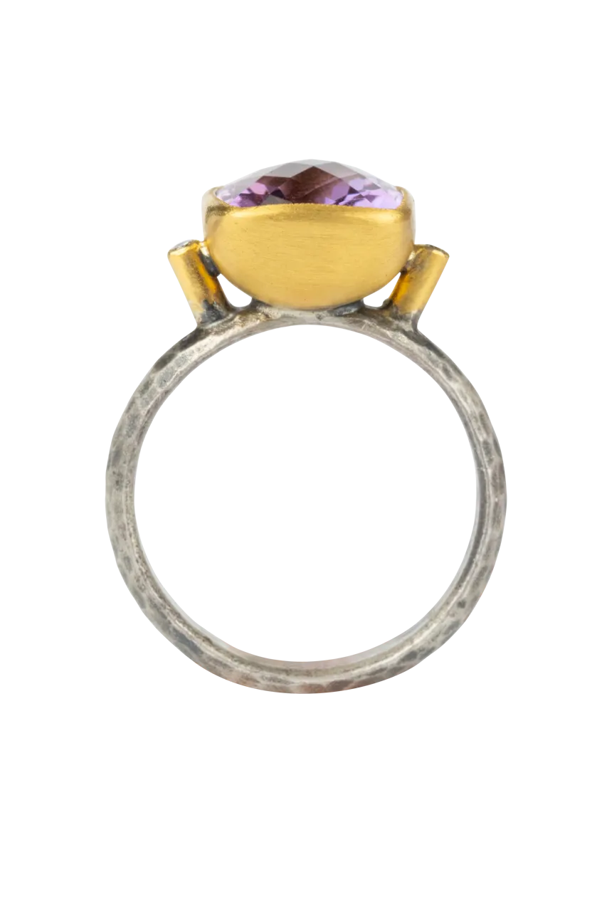 Cushion Amethyst Ring