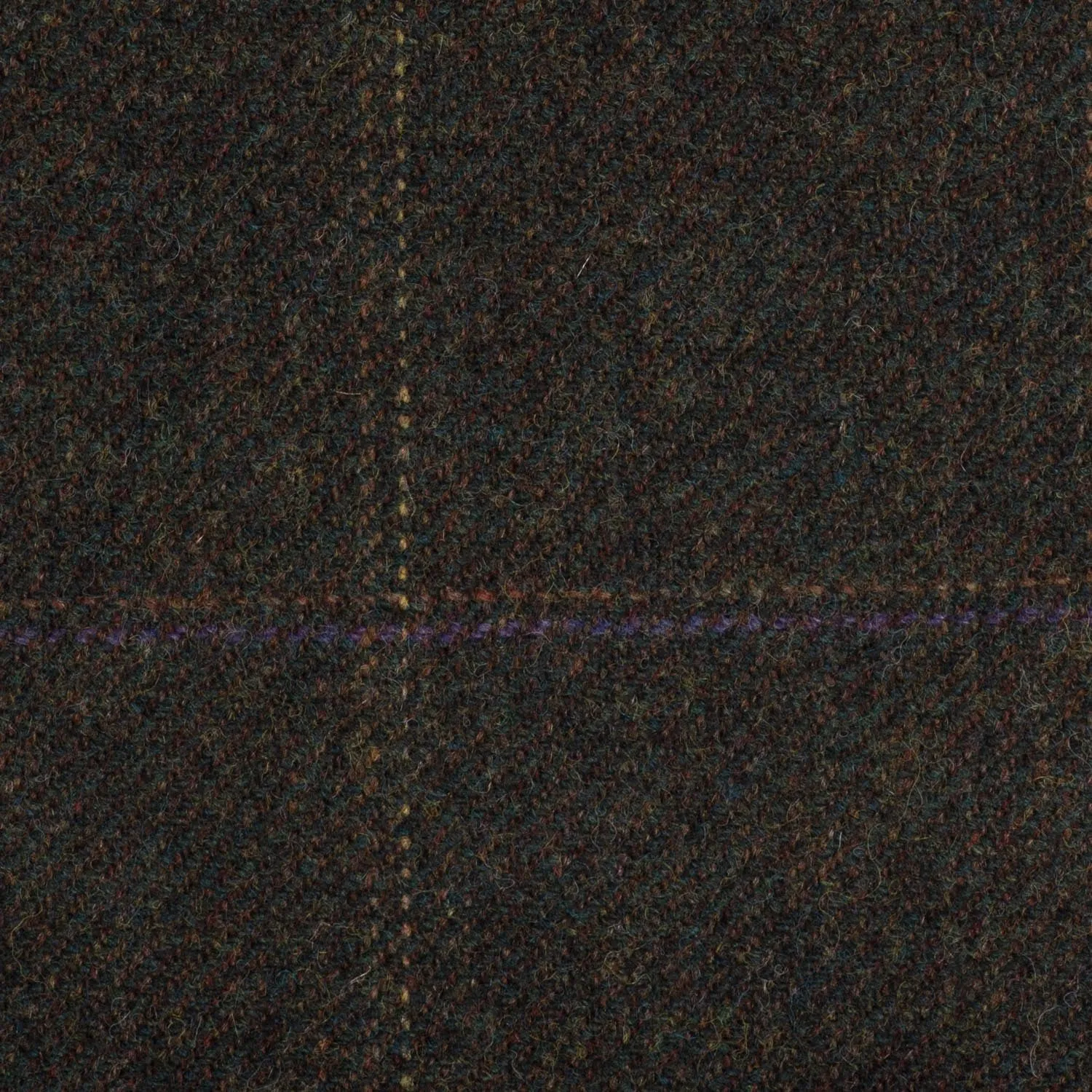 Dark Green With Rust/Gold/Purple Check Moonstone Tweed All Wool