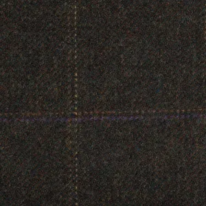 Dark Green With Rust/Gold/Purple Check Moonstone Tweed All Wool