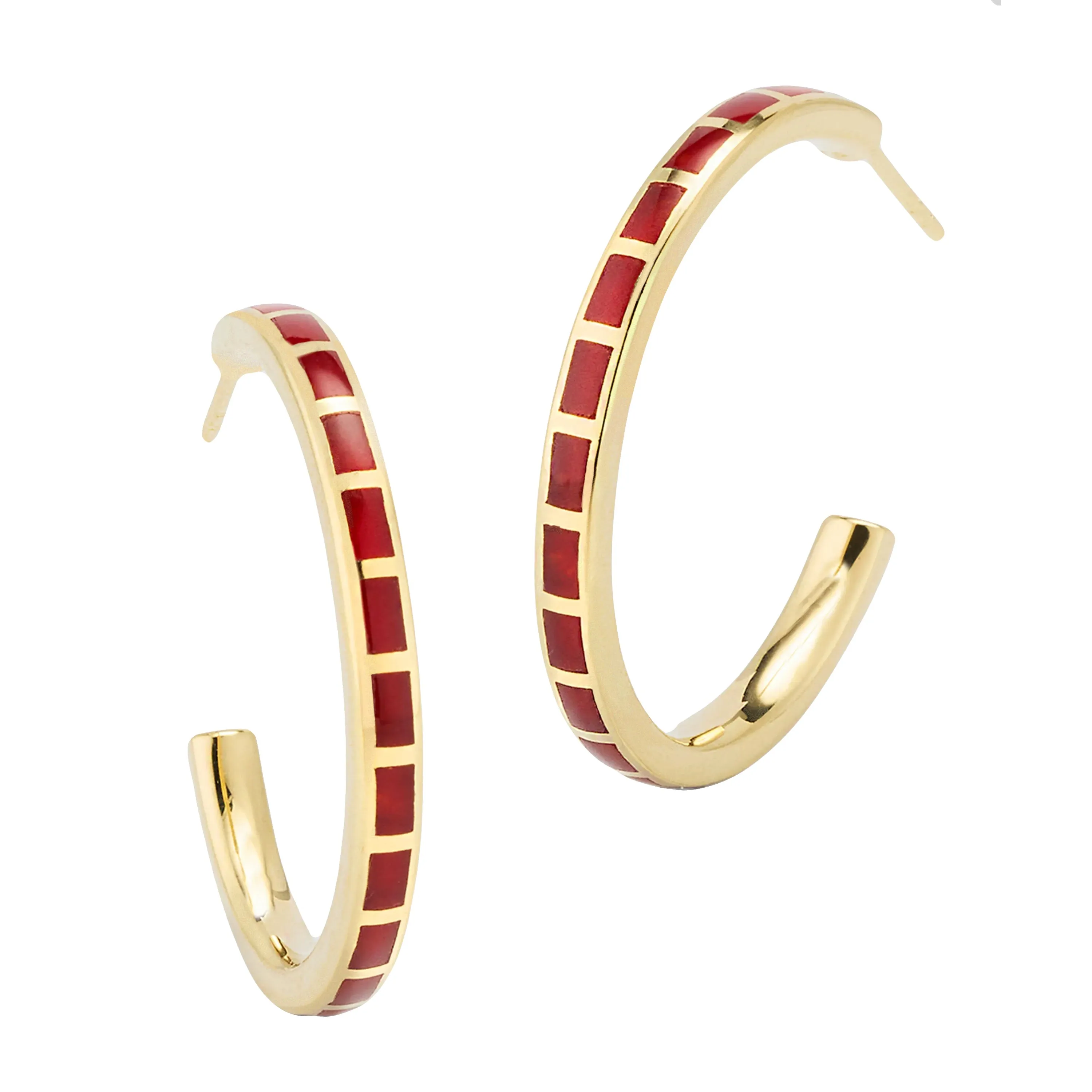 Dash Hoop Sterling Earring 18K Gold Vermeil