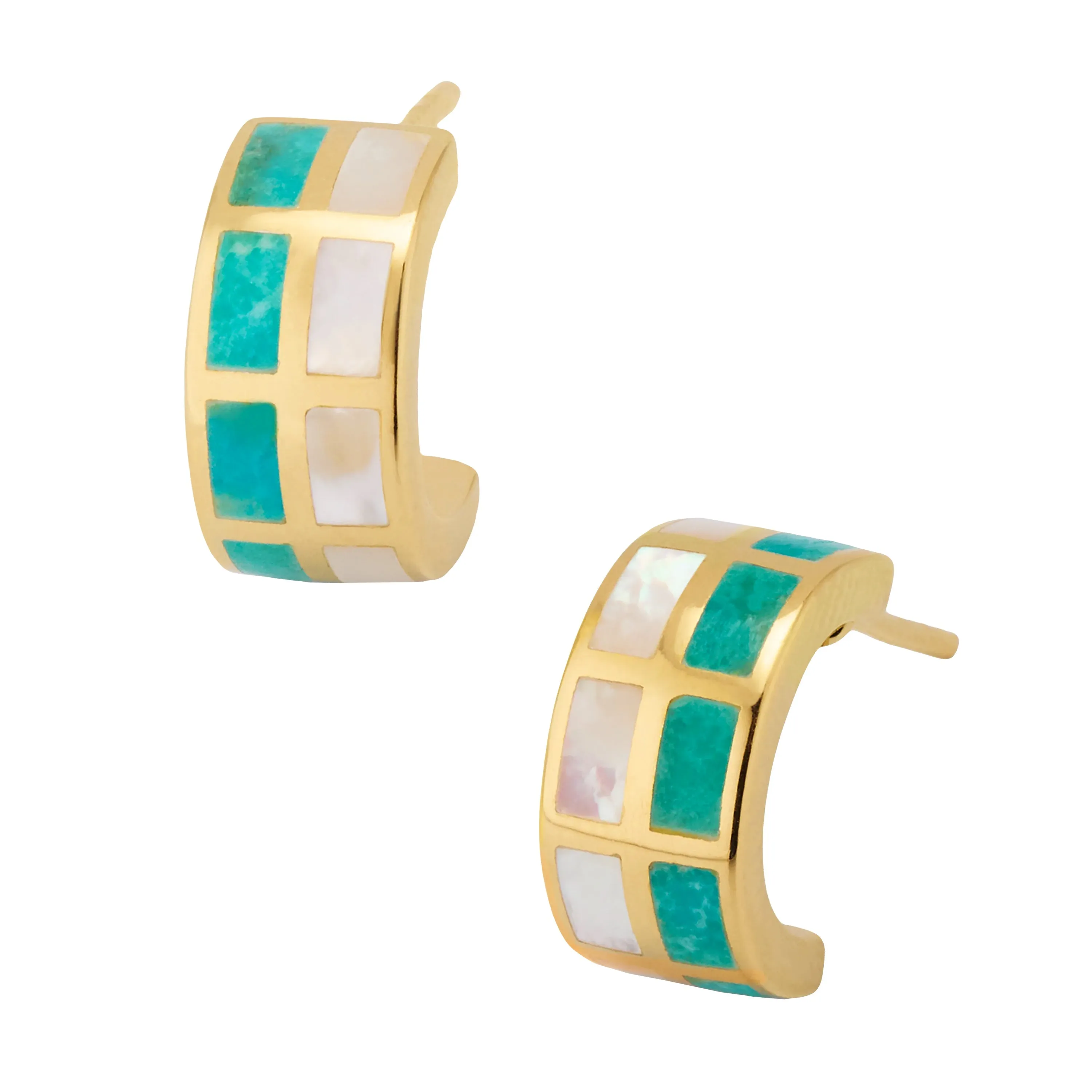 Dash Multicolor Huggie Sterling Earrings